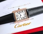 TW Factory Cartier Tank Must 33.7*25.5/29.5*22MM Stainless Steel 751 Movement Calfskin Strap Watch
